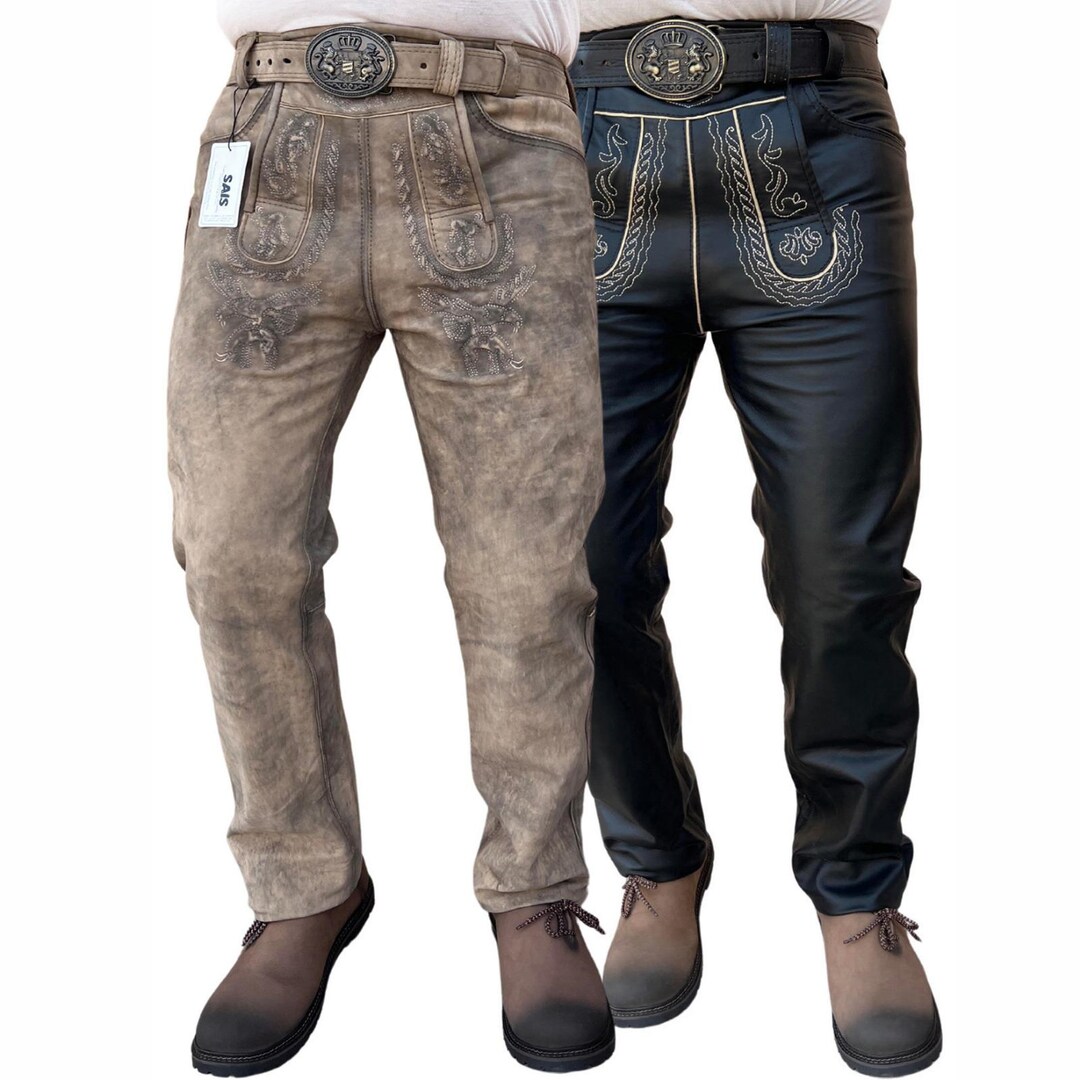Krüger Trachtenlederhose Kuno Mt Gürtel Herren (1-tlg