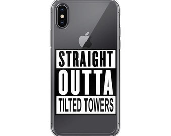 fortnite straight outta tilted towers iphone apple cell phone case skin models x 6 6s 6 7 8 8 fortnite themed gamer videogamer fan gift - fortnite cases