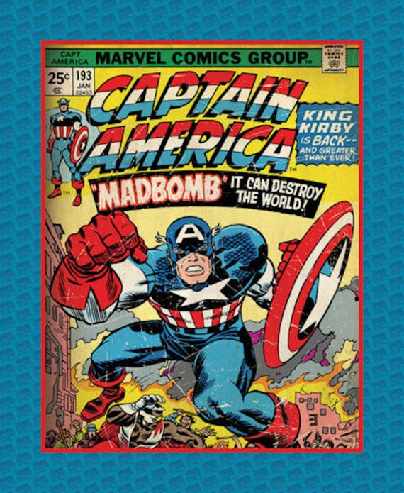 Camelot Marvel Captain America Comic Book Covers 1 Yard Quilt Cotton Fabric