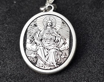 Christ Jesus Pendant: Sterling Silver Christian Necklace, Religious Gift