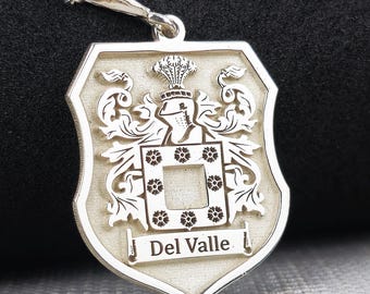 Personalized Family Crest Necklace | 925 Sterling Silver Coat of Arms Pendant | Heritage & Legacy Jewelry