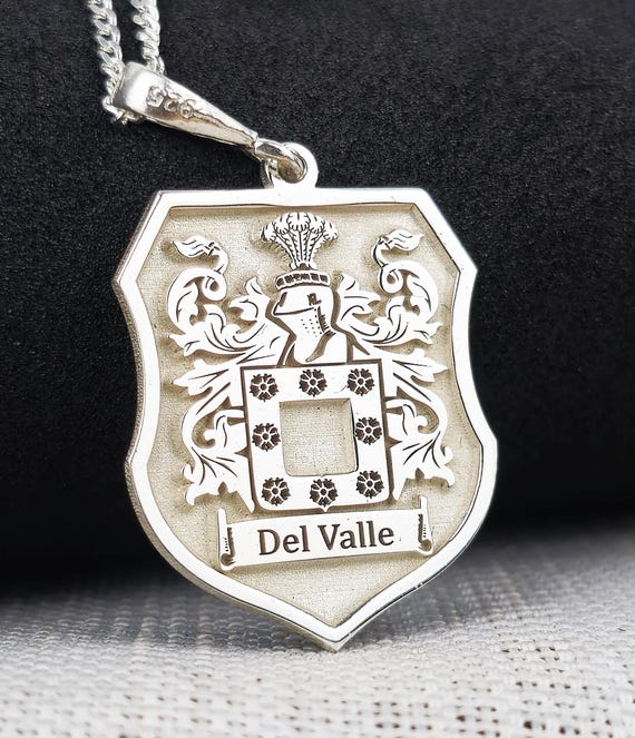 Personalized Family Crest Necklace | 925 Sterling Silver Coat of Arms Pendant | Heritage & Legacy Jewelry