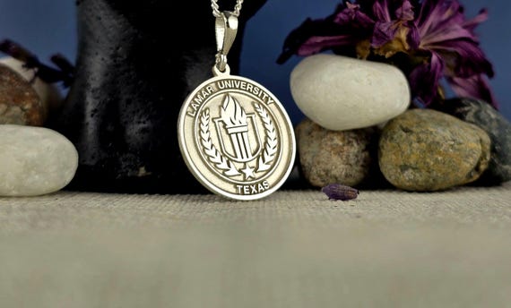 Sterling Silver Academic Emblem Necklace - College Graduation Gift