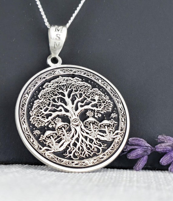 Sterling Silver Viking Tree of Life Necklace - Yggdrasil Pendant