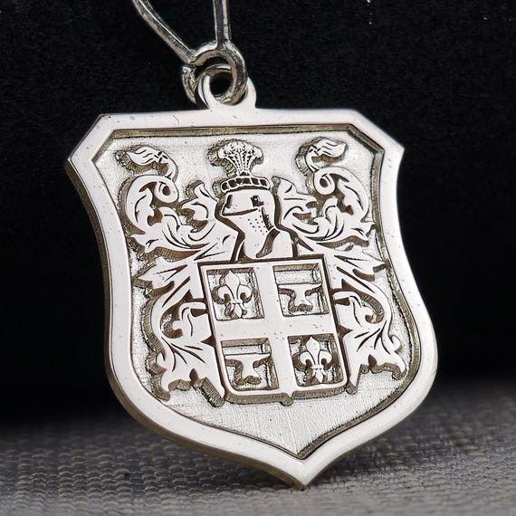 Personalized Family Crest Necklace | 925 Sterling Silver Coat of Arms Pendant | Heritage & Legacy Jewelry