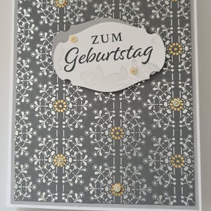 Handgemachte Geburtstagskarte – Klappkarte mit besonderem Spruch