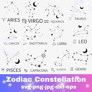 Pacchetto Svg zodiaco, Segno zodiacale Svg, Costellazione stellare, Segno zodiacale Svg, Astrologia Svg, Clipart zodiaco, Png zodiacale, Simboli zodiacali Svg, Png