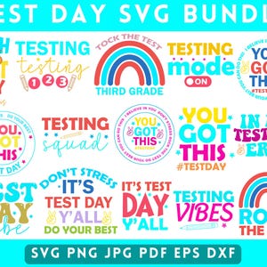 Pacchetto SVG per il giorno del test • SVG motivazionale per la scuola • Citazioni per il giorno del test • Non stressarti, fai del tuo meglio SVG • File di taglio per studenti e insegnanti