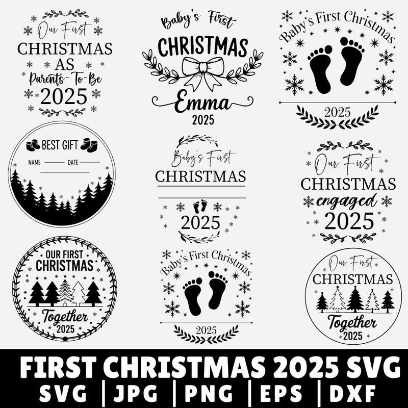 Babys First Christmas Svg - Etsy