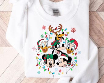 Mouse and Friends Christmas Png,Vintage Mickey And Friend Christmas png,Family Vacation, Christmas Friends Png, Disney Family Christmas png