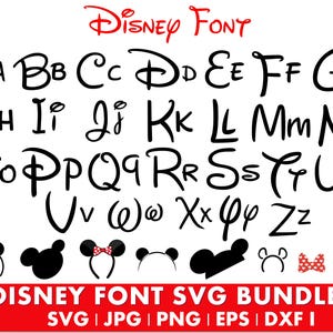 Disneyland Font Svg, Mouse Letters Font, Mouse Alphabet Font, Cartoon Font Svg, Mouse Alphabet Svg, Disneyland Alphabet, Disneyland Text Svg