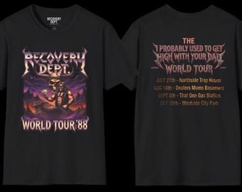 Camiseta de la gira mundial del 88 del Departamento de Recuperación