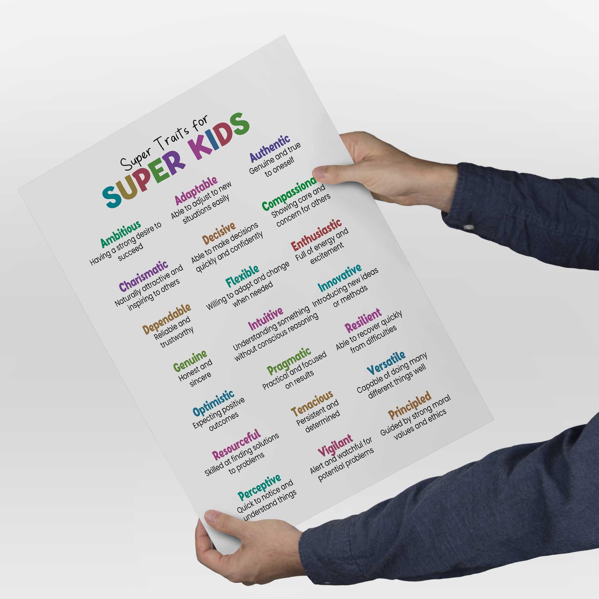 Character Traits Poster for Kids | Leadership Vocabulary | SEL ...