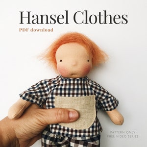 Little Hansel | Doll Clothing Pattern Only | PDF Pattern Pieces | Waldorf Inspired Doll Clothes