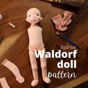 Waldorf Doll Pattern | Little Penny Doll Making Tutorial | Natural Fiber Art Doll | PDF Tutorial | Doll Pattern by Fig and Me