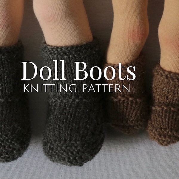 Strickanleitung | Puppenstiefel | Gestrickte Puppe Herbst Schuhe | Puppenkleidung | Cutie Patootie Booties | Waldorf Puppen Schuhe | PDF Download