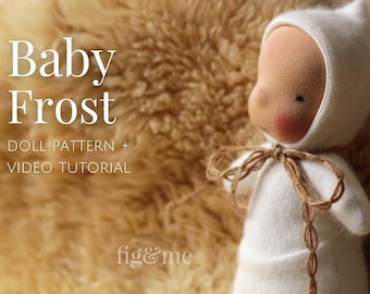 Patrón de muñeca Waldorf con videotutorial gratuito / Patrón para hacer muñecas / Patrón en PDF para muñecas hechas a mano / Principiante / Regalo DIY / Bebé Frost