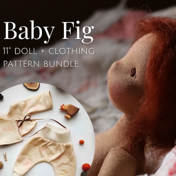 Poppenpatroon | Patroonbundel | Patroon poppenkleding | Baby vijg en babyuitzet | Naaipatroon | Patroon voor het maken van poppen | Babypop