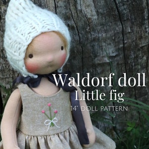 Waldorf doll pattern doll pattern Waldorf Dollmaking Simple Doll Pattern Little Fig Doll Pattern Fig and Me Sewing Doll Pattern. image 1