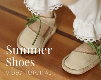 Doll Leather Shoes | Video Tutorial and PDF | How To Make Summer Doll Leather Shoes By Fig and Me