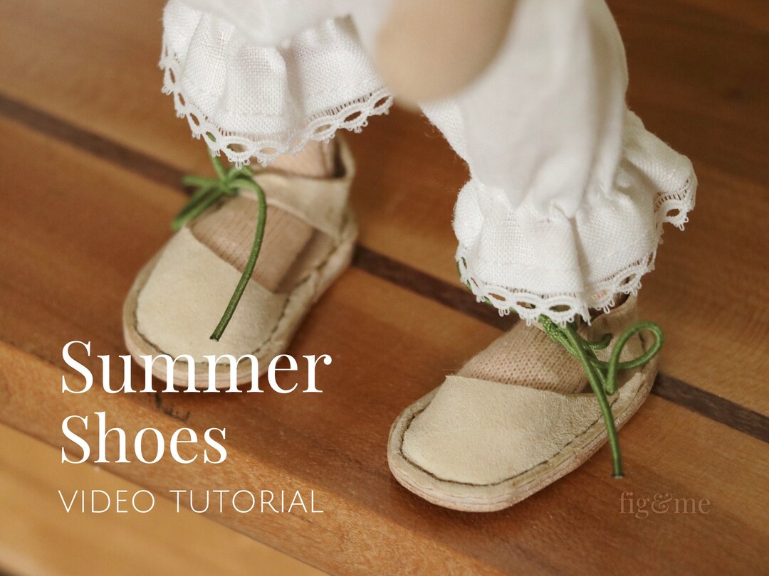 Shoes Tutorial Doll Leather Shoes | Video Tutorial and PDF | How to Make Summer Doll ...