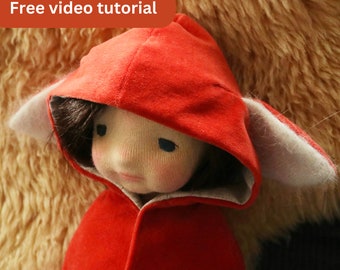 Doll Cape Sewing Tutorial | Fox Cape PDF | for Waldorf Inspired or Fiber Art Dolls | 14" to 16" tall