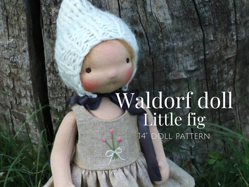 Waldorf doll pattern doll pattern Waldorf Dollmaking Simple Doll Pattern Little Fig Doll Pattern Fig and Me Sewing Doll Pattern. image 1