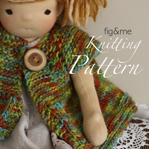 Nanette Doll Jacket, PDF knitting pattern, Instant download.