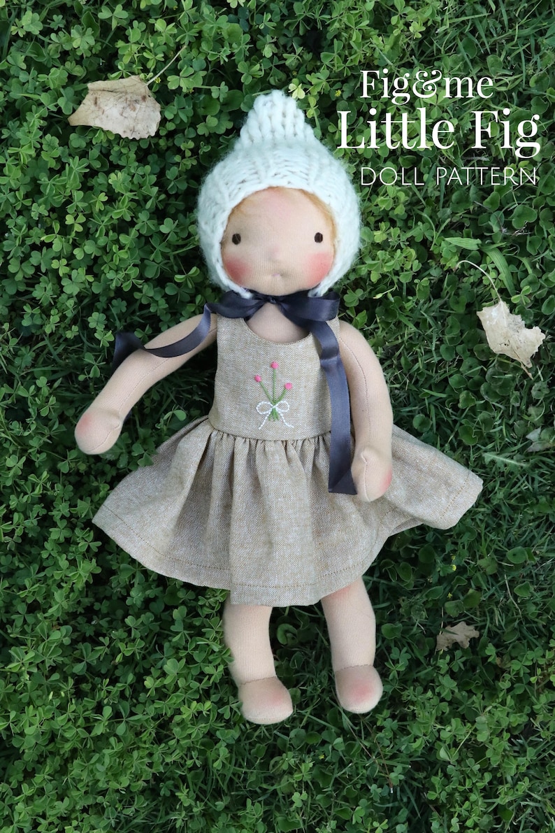 Waldorf doll pattern doll pattern Waldorf Dollmaking Simple Doll Pattern Little Fig Doll Pattern Fig and Me Sewing Doll Pattern. image 2