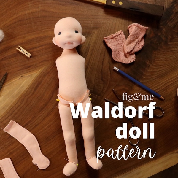 Modèle de poupée Waldorf | Tutoriel de fabrication de poupées Little Penny | Poupée d’art en fibres naturelles | Tutoriel PDF | Patron de poupée par Fig and Me