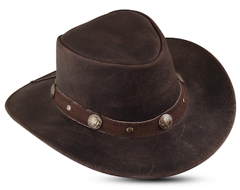 Genuine Leather Cowboy Hat: Unisex Western Style