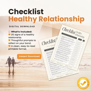 Utskrivbar checklista för par - Hälsosamma relationer