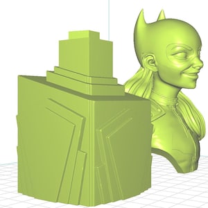 Batgirl Büste STL Datei - Superheld 3D Druck Modell - Digitaler Download für 3D Druck