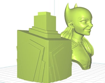 Batgirl Büste STL Datei - Superheld 3D Druck Modell - Digitaler Download für 3D Druck