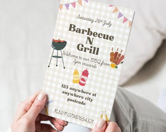 BBQ party invitation DIGITAL