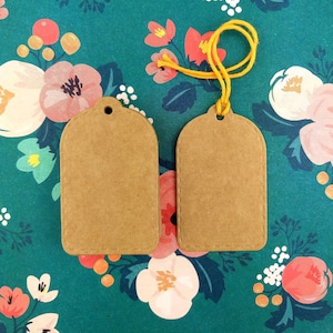Kraft Blank Rectangle Tags | Medium Swing Tags | Gift Tags | Market Tags | Price Tags | 25/pk