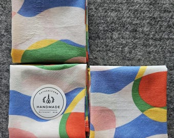 Pañuelos de tela de algodón reciclado de Kip and Co / 100% algodón / Hechos a mano en Australia / Cero residuos / Ecológicos