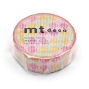 MT Washi Tape | Checkers Stripe Pink | Japanese Masking Tape