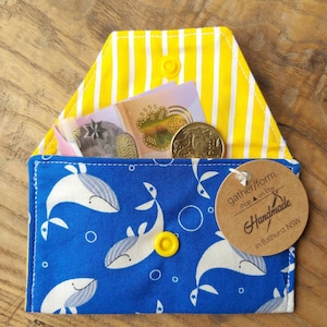 Whale Slim Pocket Wallet | Handmade Gift | Unisex Wallet