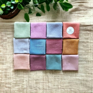 BESTSELLER | Double Gauze Handkerchief | 100% Cotton Hanky| 12 Earthy Tones | Australian Handmade | Zero Waste | Eco Friendly