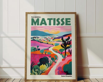 Cartel de Henri Matisse enmarcado - Arte de pared colorido como impresión del Museo Matisse, impresión de Matisse, impresión de arte inspirada