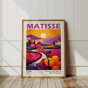 Henri Matisse Poster Framed - Colorful Wall Art as Matisse Museum Print, Matisse Print, Inspired Art Print