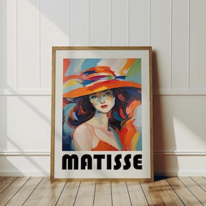 Henri Matisse Poster Framed - Colorful Wall Art as Matisse Museum Print, OpenWindow Matisse Print, Inspired Art Print, Vintage