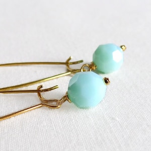 mint green crystal earrings - mint green - sea foam green earrings - swarovski crystal - mint jewelry
