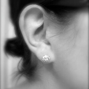 Vintage crystal stud earrings crystal earrings Swarovski earrings crystal studs crystal earrings image 4