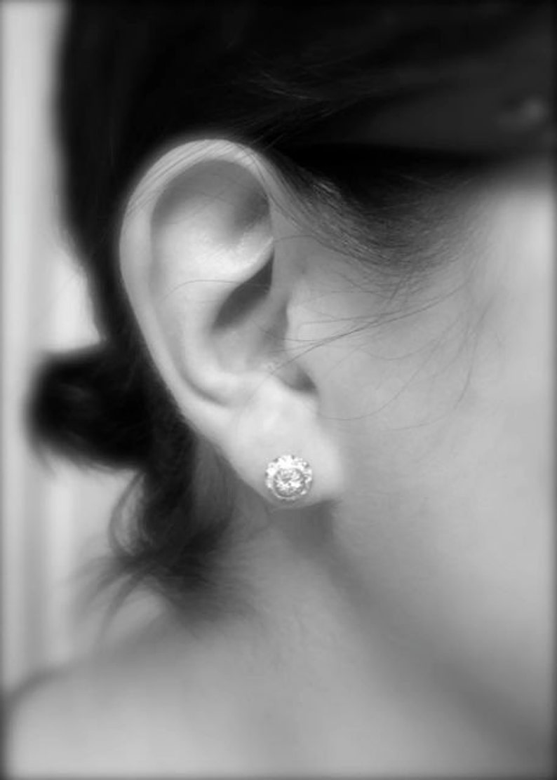 Vintage crystal stud earrings crystal earrings Swarovski earrings crystal studs crystal earrings image 4