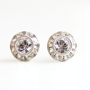 Vintage crystal stud earrings crystal earrings Swarovski earrings crystal studs crystal earrings Crystal Clear