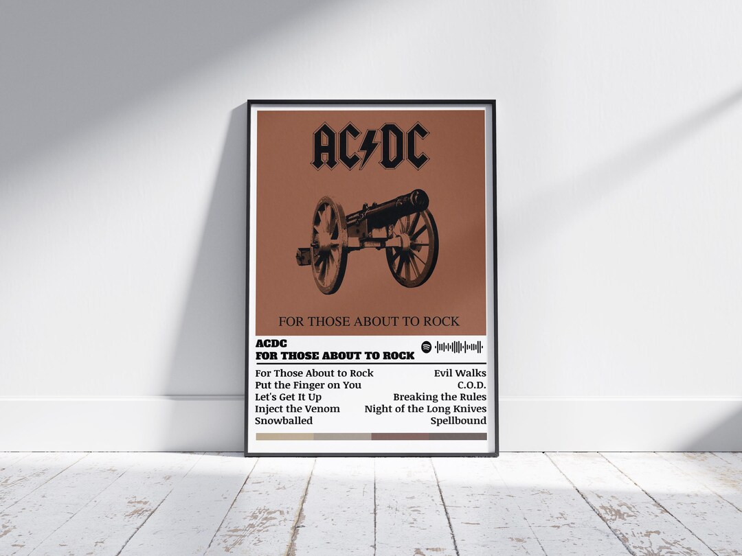 AC/DC Poster Print | for Those About to Rock Album Poster | Music ...