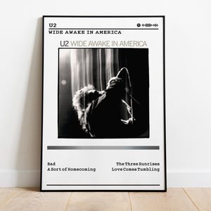 U2 Posterdruck | Wide Awake In America Album-Poster | Musik Poster | Album Cover Poster | Wanddekoration | Musik Geschenk | Raumdekor
