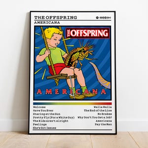 Impresión de póster de The Offspring / Póster de álbum Americana / Póster musical / Póster de portada de álbum / Decoración de pared / Regalo musical / Decoración de habitación